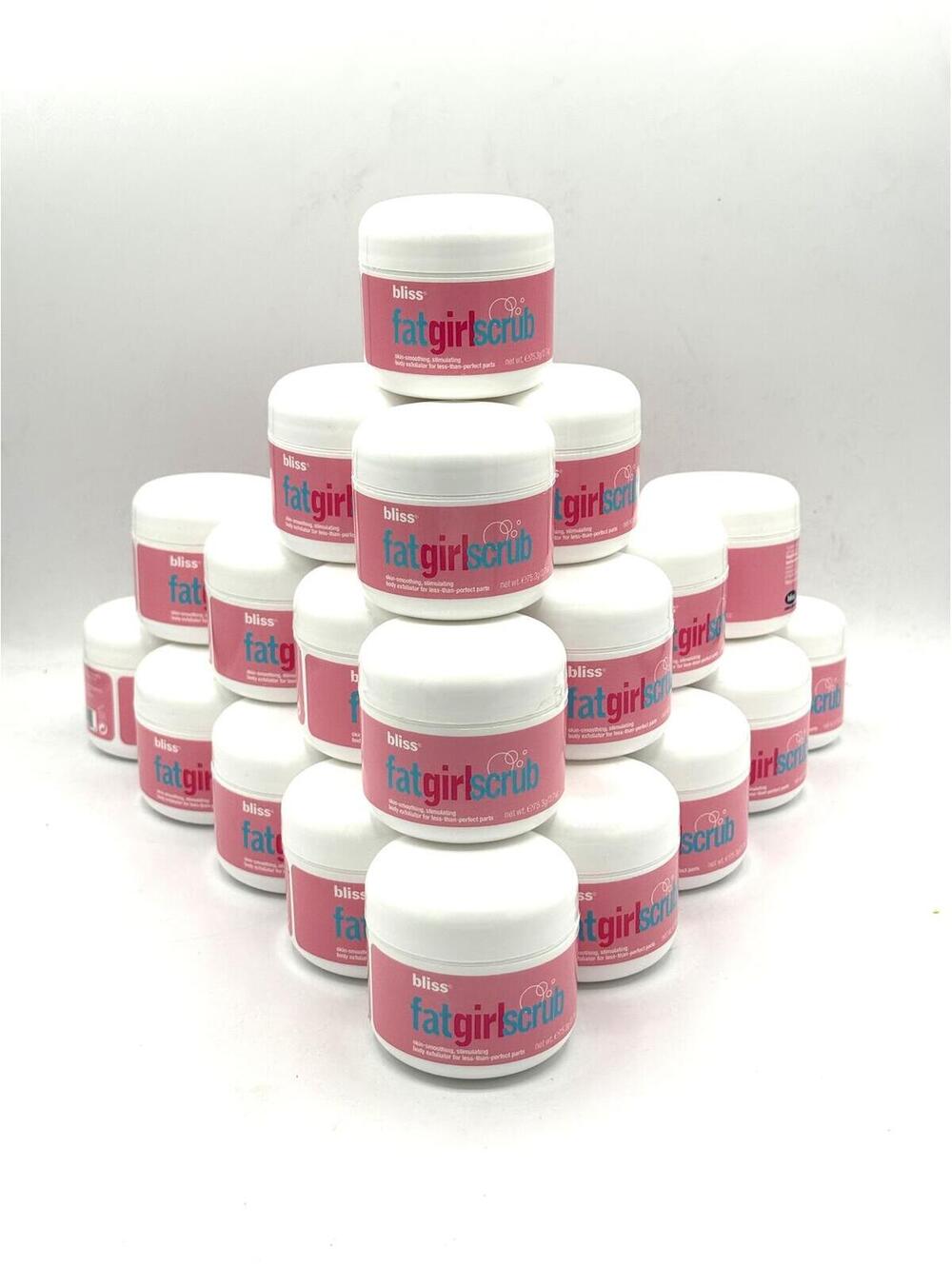 New & sealed, Lot of 30 - Bliss Fat Girl Scrub 75.3g / 2.7 oz